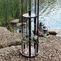 Rush Creek Americana Round 16-Rod Floor Storage Rack                                                                            