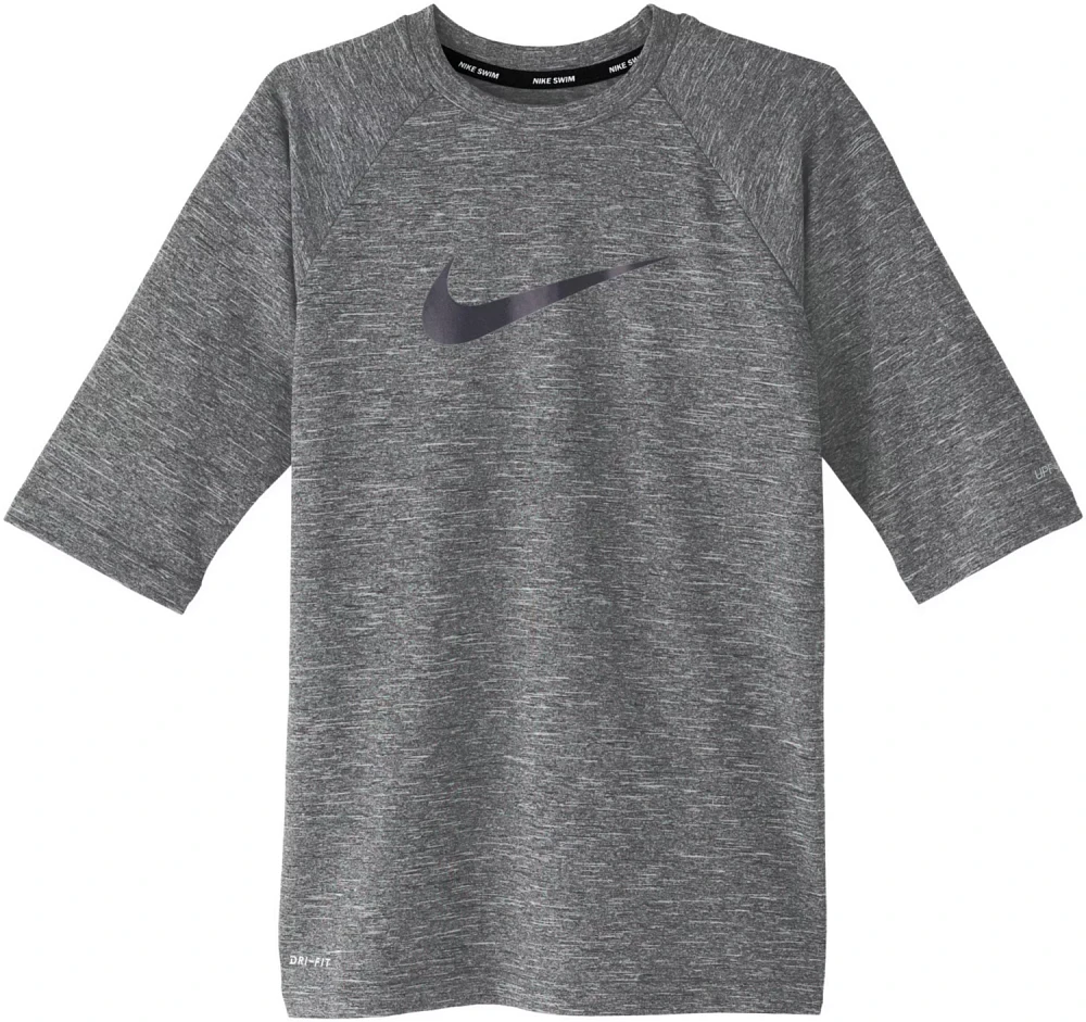 Nike Boys' Heather Short Sleeve Hydroguard Rash Guard