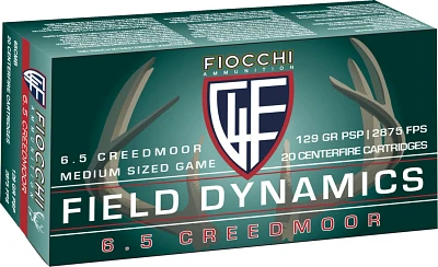 Fiocchi Shooting Dynamics 6.5mm Creedmoor 129-Grain Centerfire Rifle Ammunition                                                 