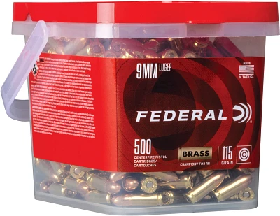 Federal Premium Champion 9mm Luger 115-Grain Pistol Ammunition                                                                  