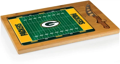 Picnic Time Green Bay Packers Icon Glass-Top Cutting Board and Knife Set                                                        