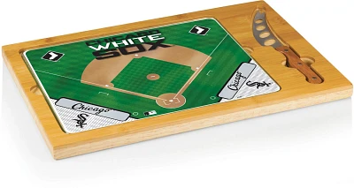 Picnic Time Chicago White Sox Icon Glass Top Cutting Board and Knife Set                                                        