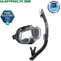 TUSA Imprex Adults' 3-D Purge Mask and Dry Snorkel Combo