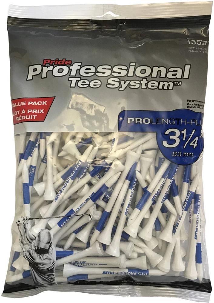 Pride PTS ProLength 3-1/4 in Golf Tees 135-Pack                                                                                 