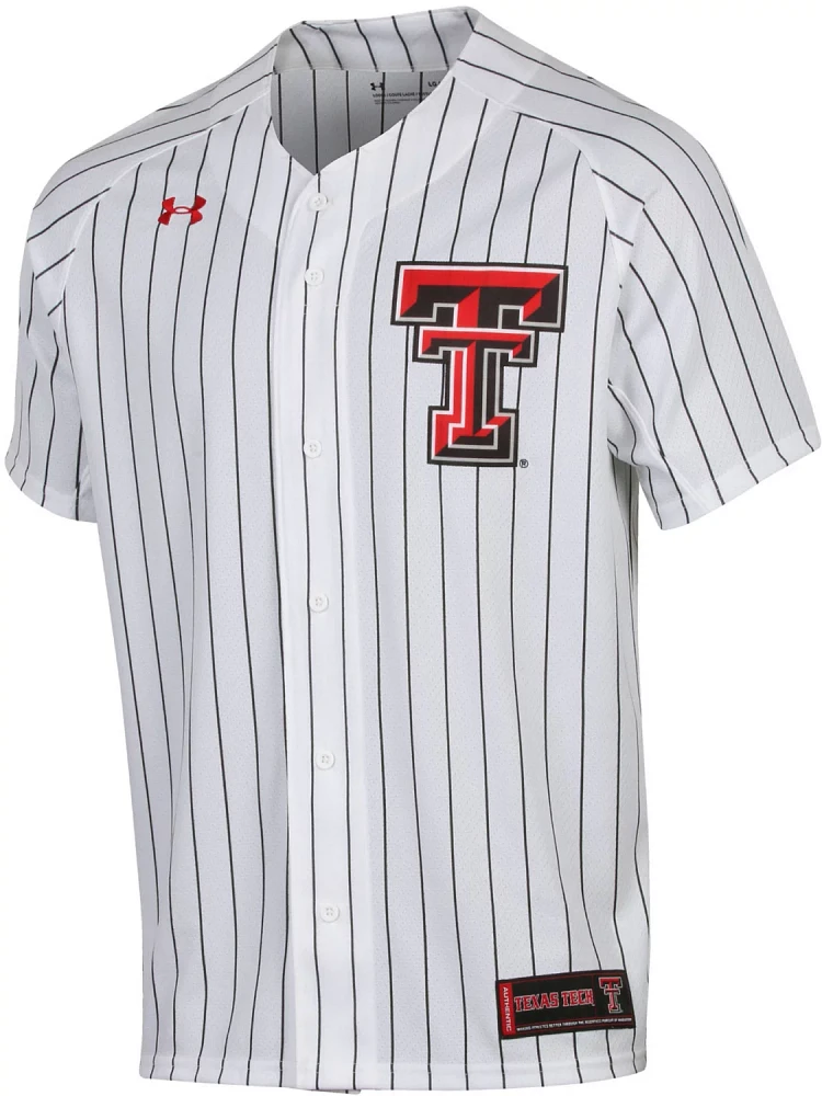 Under Armour Men's Texas Tech University Pinstripe Replica Baseball Jersey