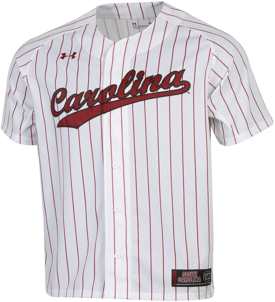 Under Armour Men's University of South Carolina Pinstripe Replica Baseball Jersey