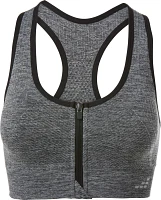 BCG Women's Seamless Zip Front Mid Impact Sports Bra