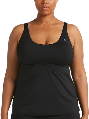 Nike Women's Essential Scoop Neck Tankini Plus Swim Top