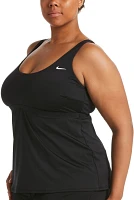 Nike Women's Essential Scoop Neck Tankini Plus Swim Top