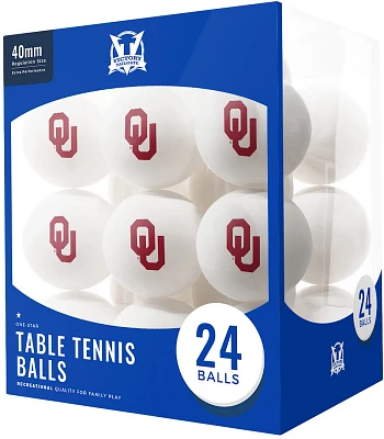 Victory Tailgate University of Oklahoma Table Tennis Balls 24-Pack                                                              