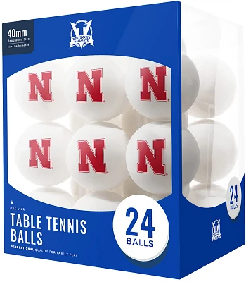 Victory Tailgate University of Nebraska Table Tennis Balls 24-Pack                                                              