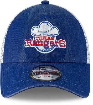 New Era Men's Texas Rangers Cooperstown Trucker 9FORTY Cap                                                                      