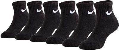 Nike Kids' Dri-FIT Performance Cushioned Quarter Socks 6 Pack