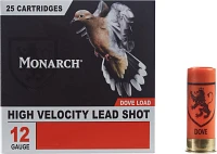 Monarch High Velocity Long Range Light Dove 12 Gauge Shotshells - 25 Rounds                                                     