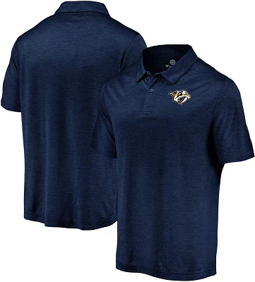 Nashville Predators Men's Core Striated Logo Short Sleeve Polo Shirt