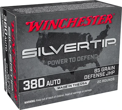 Winchester Silvertip 380 ACP 85-Grain Pistol Ammunition                                                                         