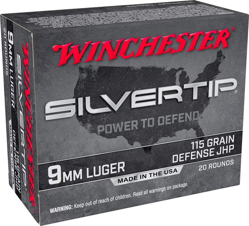 Winchester Silvertip 9mm Luger 115-Grain Pistol Ammunition                                                                      