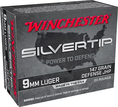 Winchester Silvertip 9mm Luger 147-Grain Ammunition - 20 Rounds                                                                 