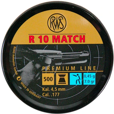 RWS R10 Match .177 Caliber Ammunition 500-Pack                                                                                  