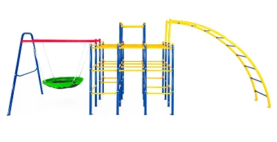 ActivPlay Modular Jungle Gym with Saucer Swing and Arched Ladder Climber Kit                                                    