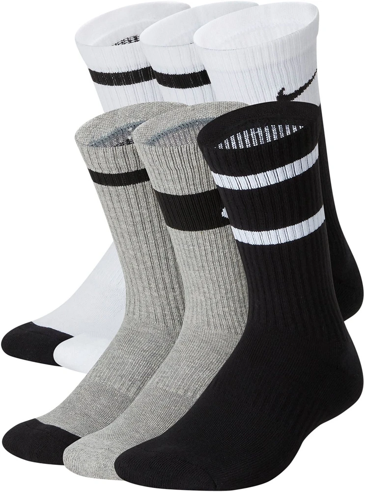 Nike Kids' Everyday Cushioned Crew Socks 6 Pack