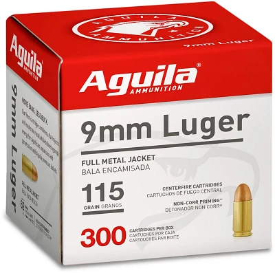 Aguila Ammunition FMJ 9mm Luger -Grain Pistol Ammunition