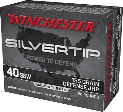 Winchester Silvertip .40 S&W 155-Grain Ammunition - 20 Rounds                                                                   