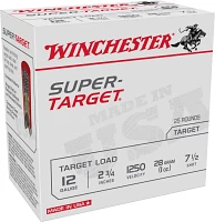 Winchester Super Target 12 Gauge Shotshells - 25 Rounds                                                                         