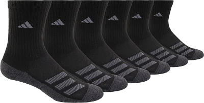 adidas Youth Cushioned Angle Stripe Crew Socks 6-Pack