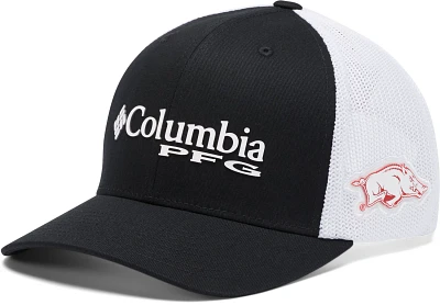 Columbia Sportswear Men's University of Arkansas PFG Mesh Snap Back Ball Cap                                                    