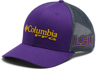 Columbia Sportswear Men's Louisiana State University PFG Mesh Snap Back Ball Cap