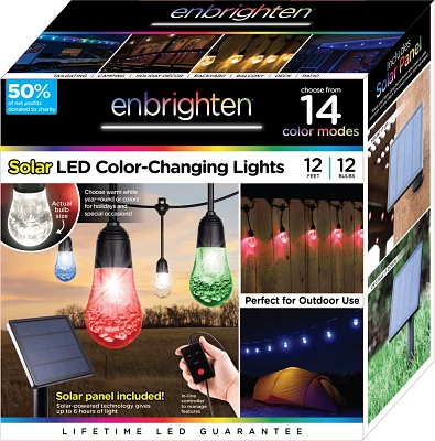 Enbrighten Color Select 12-ft USB LED String Lights with Solar Panel                                                            