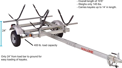 Malone Auto Racks EcoLight Kayak Trailer Kit