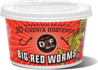 DMF Bait Big Red Worms 30-ct                                                                                                    