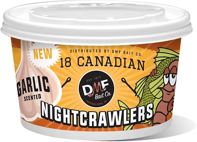 DMF Bait Garlic Scented Nightcrawlers 18-ct                                                                                     