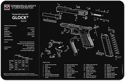 TekMat GLOCK Gen 4 Gun Cleaning Mat                                                                                             