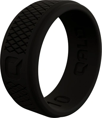 QALO Men's Step Edge Crosshatch Silicone Wedding Ring