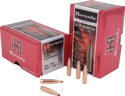 Hornady ELD Match 6.5mm 130-Grain Reloading Bullets                                                                             