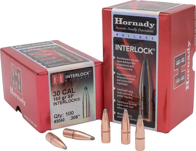 Hornady InterLock .308 165-Grain Reloading Bullets                                                                              
