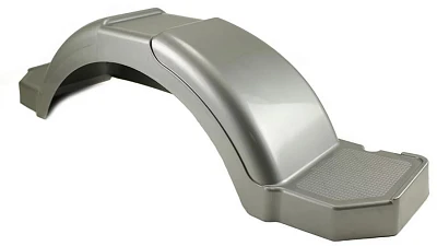 C.E. SMITH PLASTIC FENDER, 37-3/8"X  8-7/8"X 9-1/2", WITH STEP PAD AND SKIRT, FITS 12"TIRES, 300 LBS                            