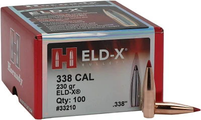 Hornady ELD-X .338 230-Grain Reloading Bullets                                                                                  