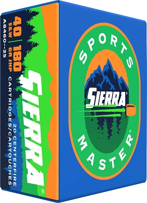 Sierra Sports Master .40 S&W 180-Grain JHP Centerfire Ammunition                                                                