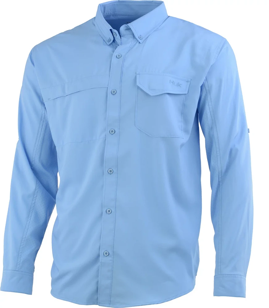 Huk Men's Tide Point Long Sleeve Button Down Shirt                                                                              