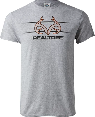 Realtree Men’s Striped Antler Logo Short Sleeve T-shirt                                                                       