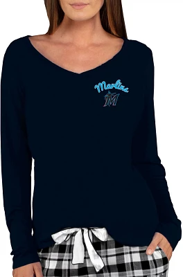 College Concept Women's Miami Marlins Marathon Long Sleeve Top