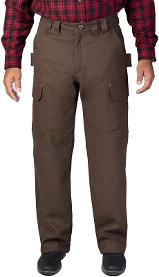 Smith's Workwear Men's Bonded Fleece Lined Work-Stretch Duck Canvas Utility Cargo Pants