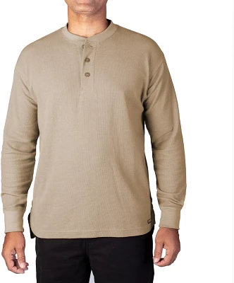 Smith's Workwear Men's Extended Tail Mini Thermal Knit Henley Pullover