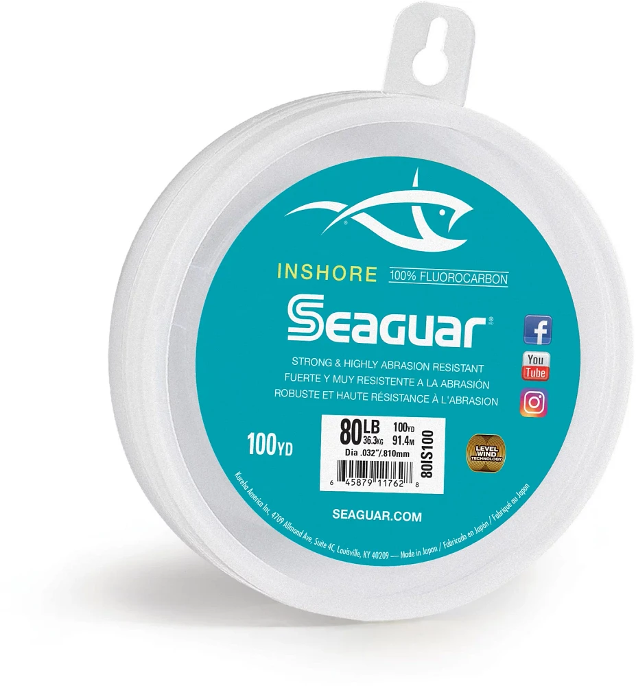 Seaguar Inshore 20 lb - 100 yd Fluorocarbon Leader Line                                                                         