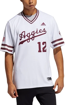 adidas Men's Texas A&M University Replica Baseball Jersey