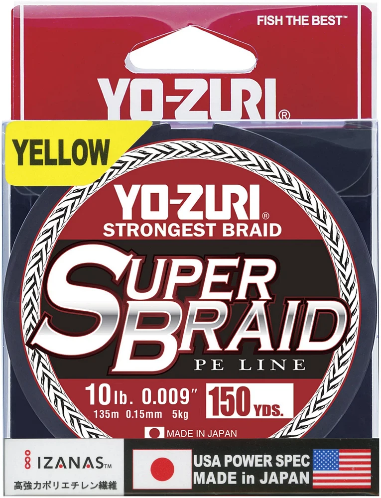 Yo-Zuri SuperBraid 150 yards Braided Fishing Line                                                                               